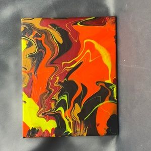 Fiery 8x5” paint pour